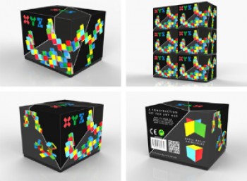 The packaging design for Klayton's 'XYA, a new construction set for any age'