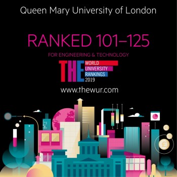 Queen Mary University of London ranked in the top 125 institutions for engineering and technology subjects in the Times Higher Education World University Rankings