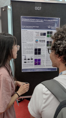 Poster session with Yu presenting her PhD work on development of an arterial chip to study inflammation.