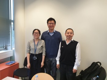 Yanhong Wang with her PhD examiners Dr. Junning Chen (University of Exeter) and Dr. Haixue Yan (Queen Mary University of London) after the viva.