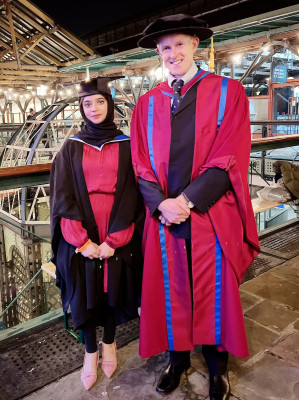 Prof Knight in graduation robes