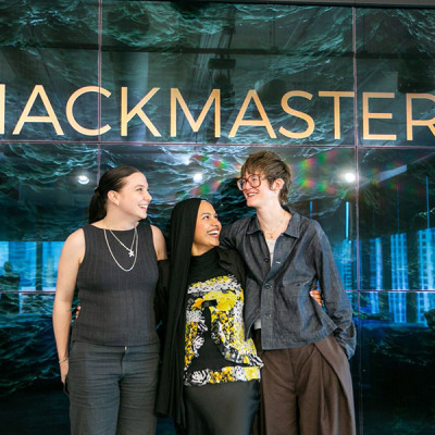 Georgina, Faaria and Lily at Hackmasters