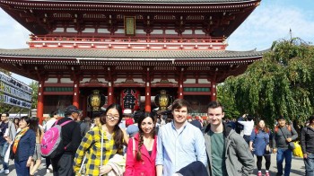 Richard attending IRC2016 in Japan (2nd on the right) with Yinping, Francesca and Barnabas